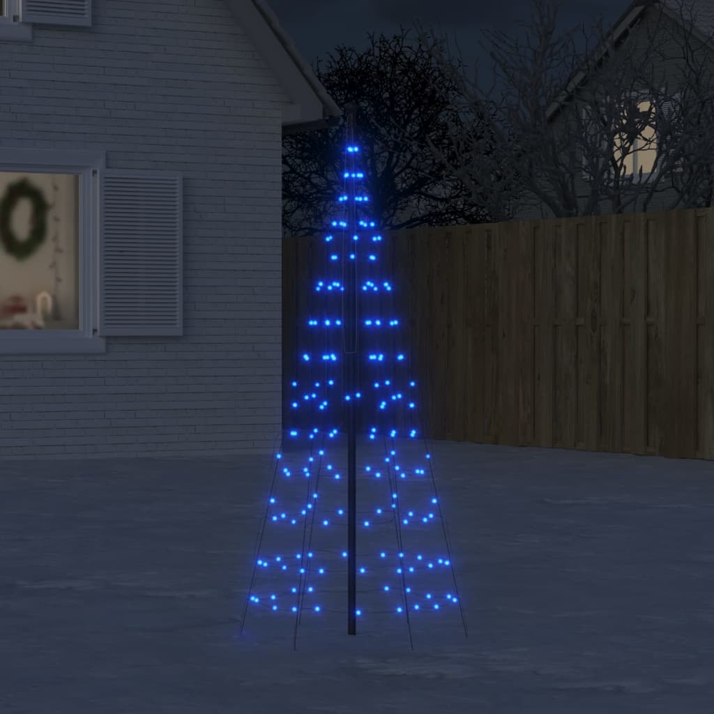LED-Weihnachtsbaum für Fahnenmast 200 LEDs Blau 180 cm