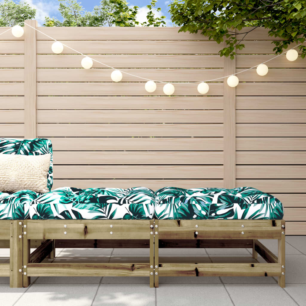 Gartenhocker mit Kissen 2 Stk. Kiefernholz Imprägniert Gartenhocker mit Kissen 2 Stk. Kiefernholz Imprägniert