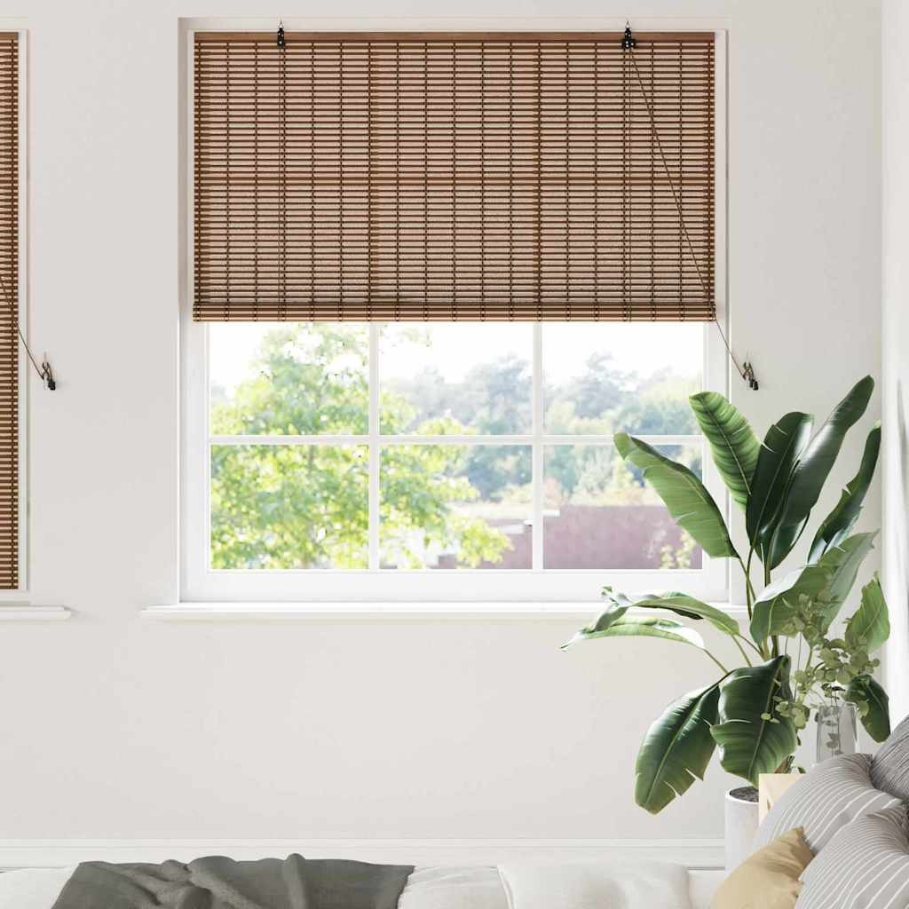 Fensterjalousien und -schattierungen Braun 150 x 160 cm Bambus
