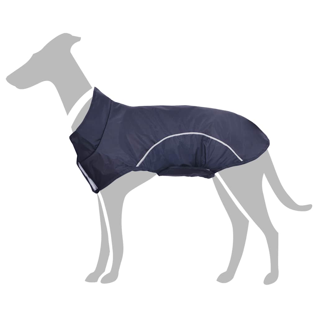 Hunde Regenmantel mit Reflexstreifen Polyester Marineblau S Hunde Regenmantel mit Reflexstreifen Polyester Marineblau S