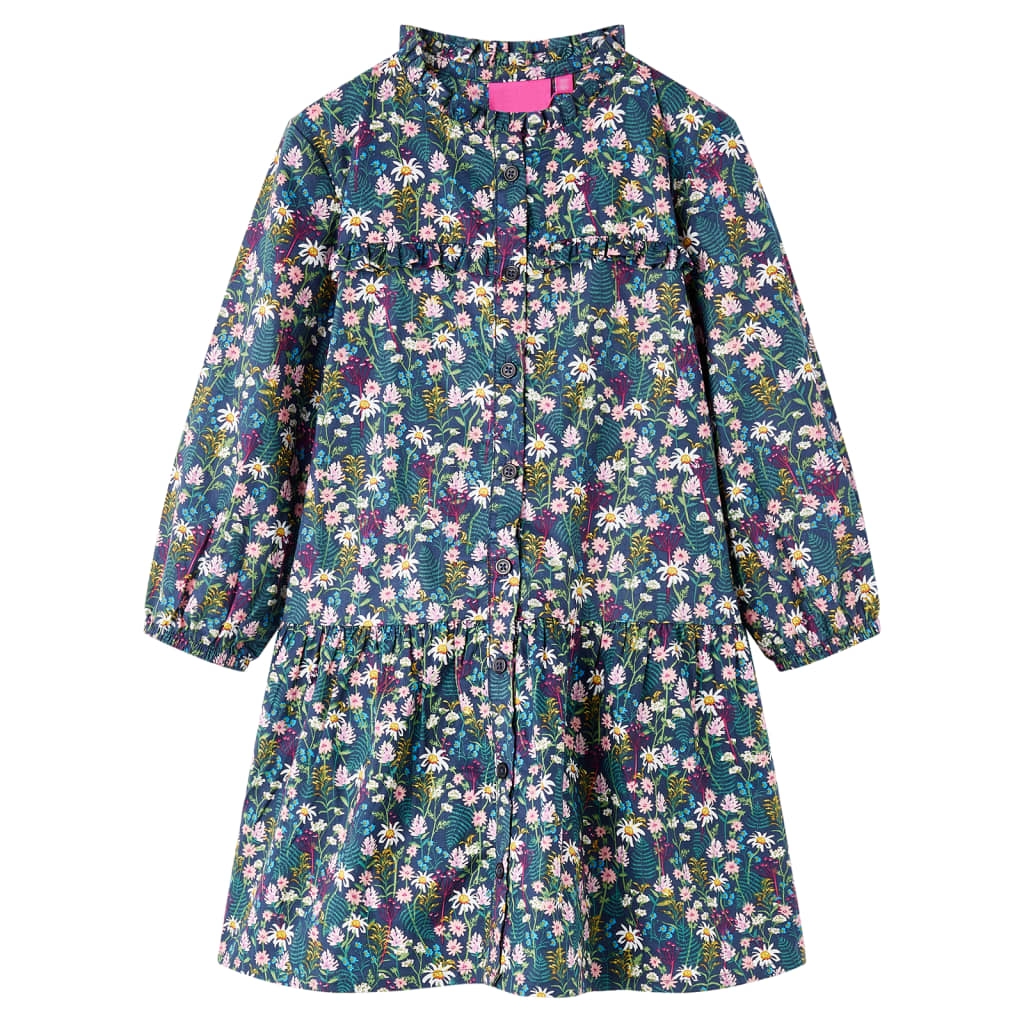 Kinderkleid mit Langen Ärmeln Dunkelblau 104 Kinderkleid mit Langen Ärmeln Dunkelblau 104