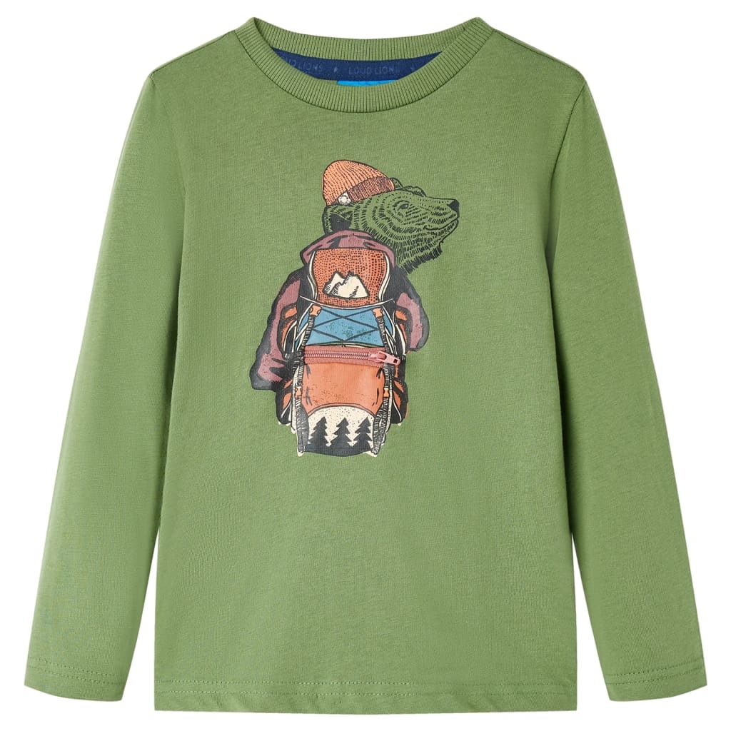 Kinder-Langarmshirt Helles Khaki 92 Kinder-Langarmshirt Helles Khaki 92