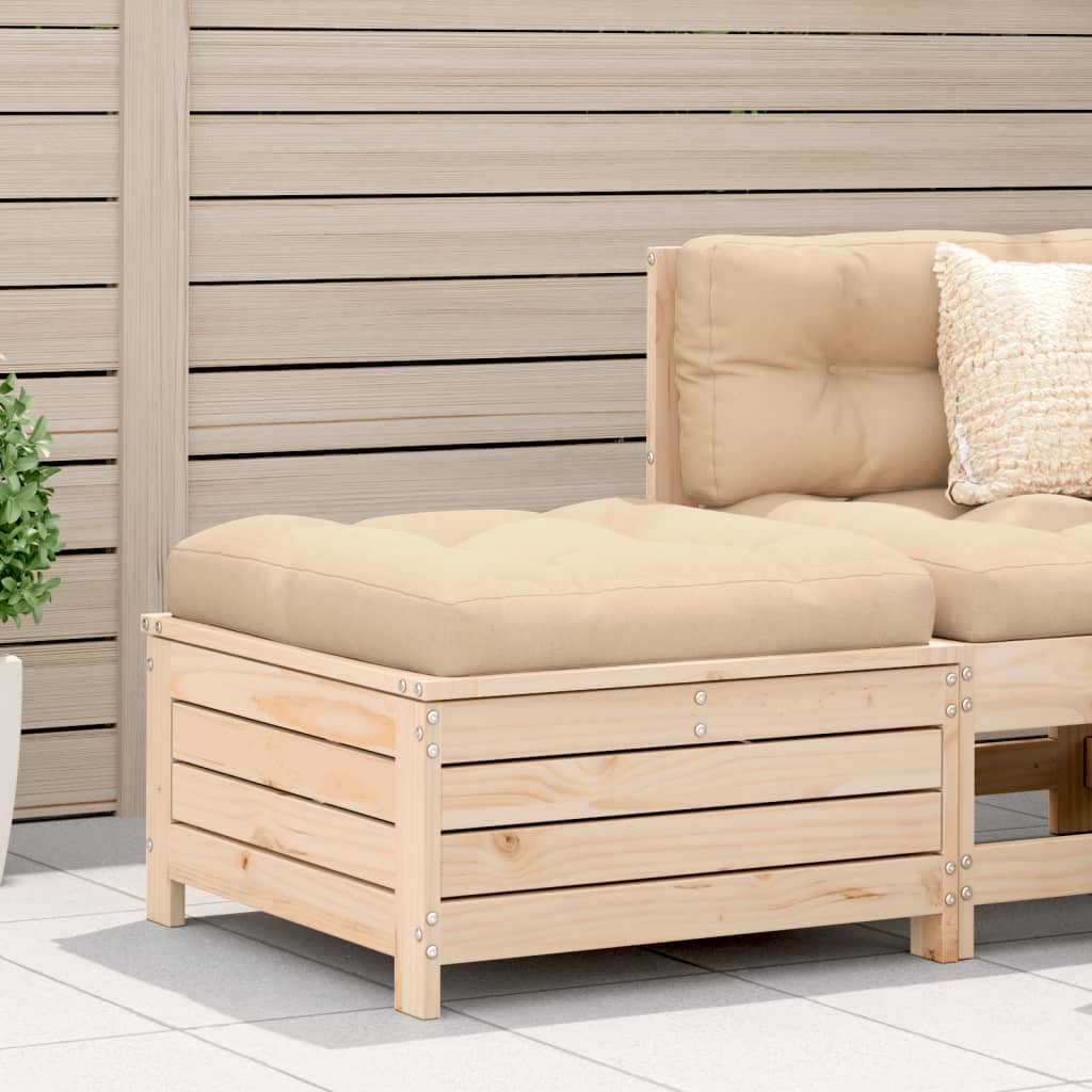 Gartenhocker mit Kissen Massivholz Kiefer Gartenhocker mit Kissen Massivholz Kiefer