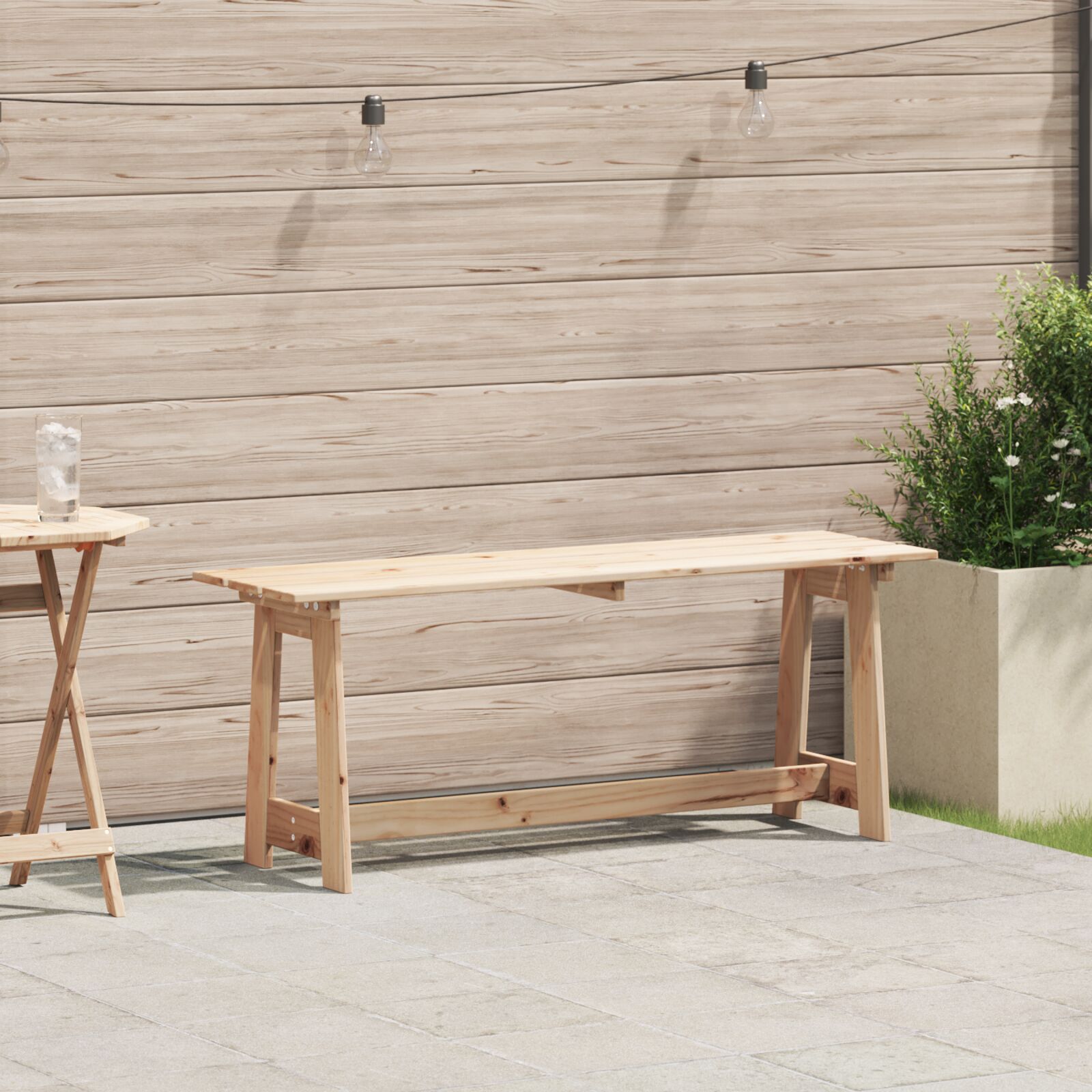 vidaXL Gartenbank 119x35x47 cm Massivholz Kiefer vidaXL Gartenbank 119x35x47 cm Massivholz Kiefer