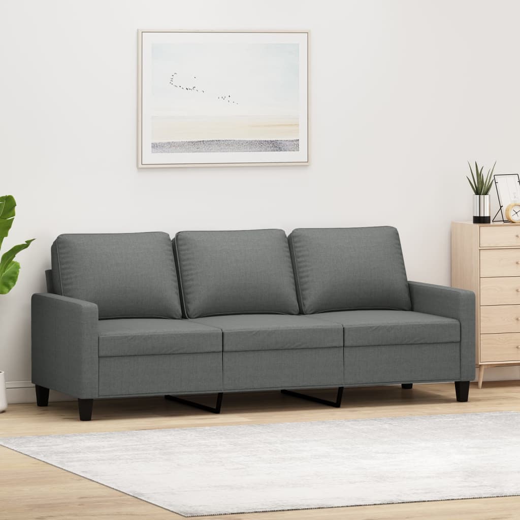 3-Sitzer-Sofa Dunkelgrau 180 cm Stoff 3-Sitzer-Sofa Dunkelgrau 180 cm Stoff