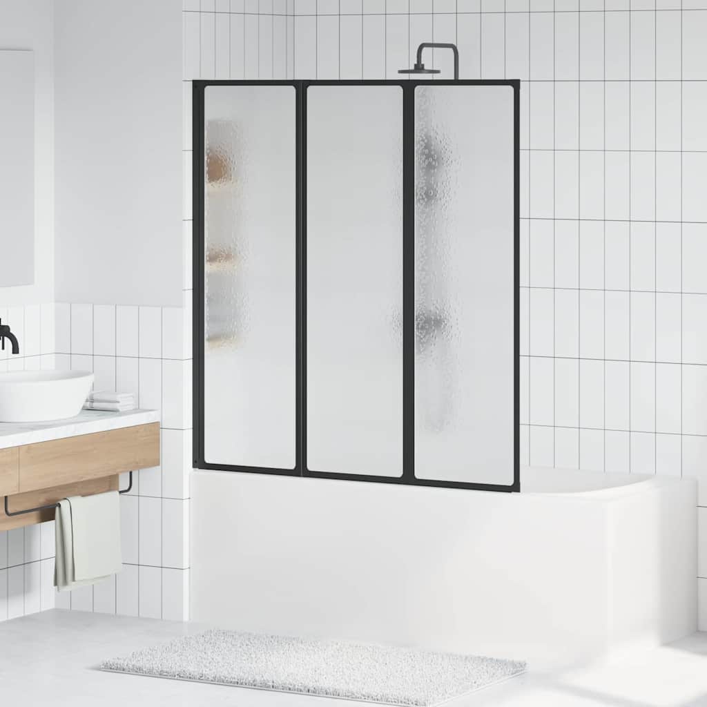 Duschwand Schwarz 132 x 2 x 140 cm Aluminium Duschwand Schwarz 132 x 2 x 140 cm Aluminium