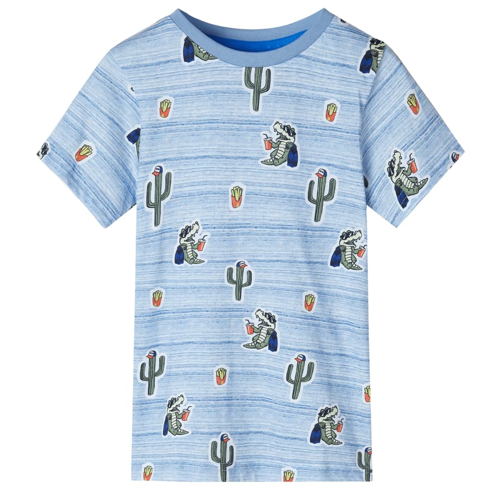 Kinder-T-Shirt Blaumischung 128