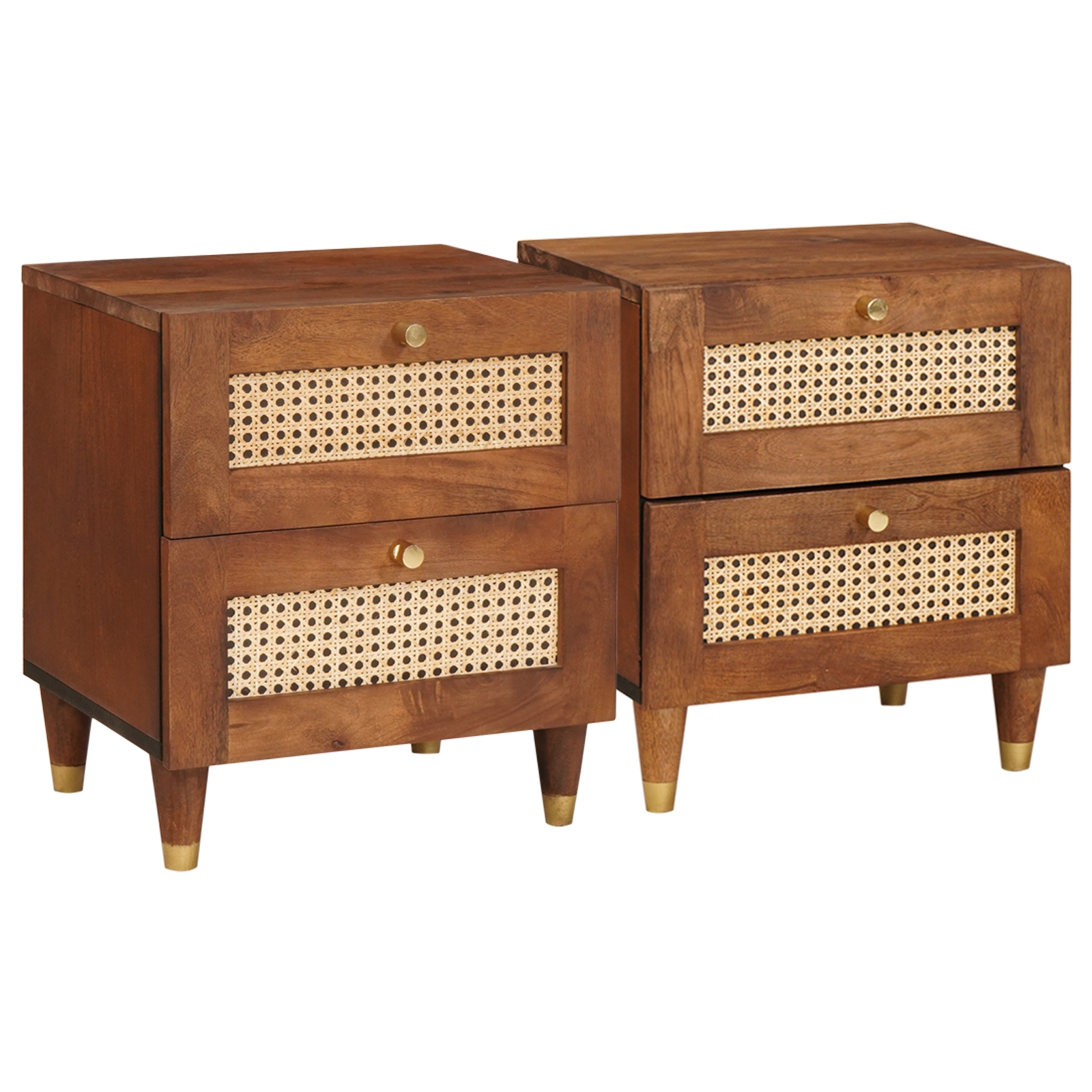 Nachttische mit Schubladen 2 pcs 40 x 33.5 x 46 cm