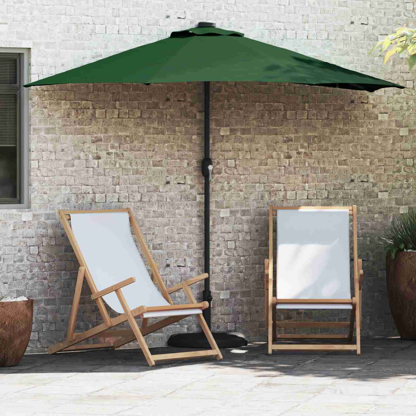 Gartenparasol Half mit Aluminiumstange Grün 294 cm
