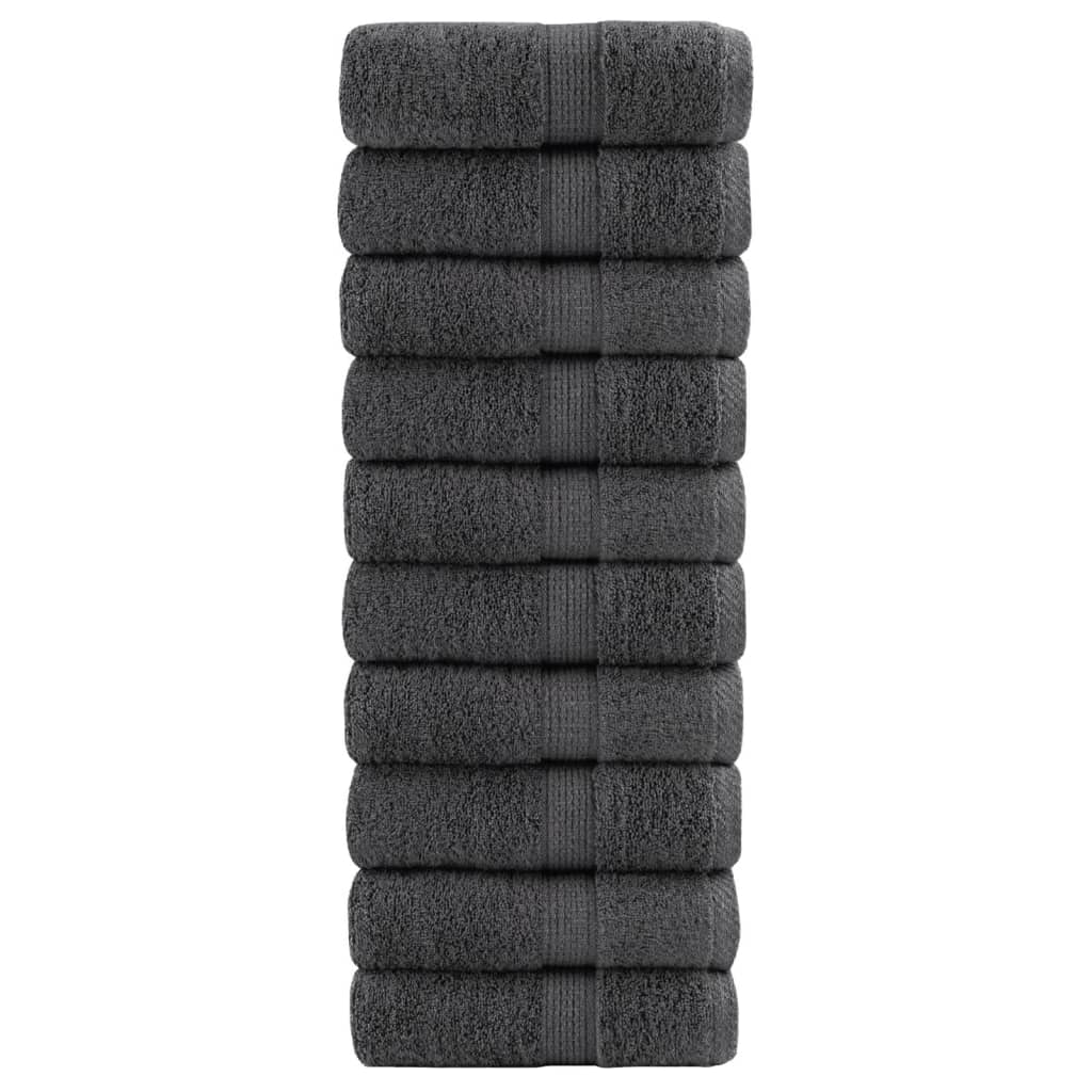 Premium-Waschlappen 10 Stk Anthrazit 30x30cm 600 g/m² Baumwolle