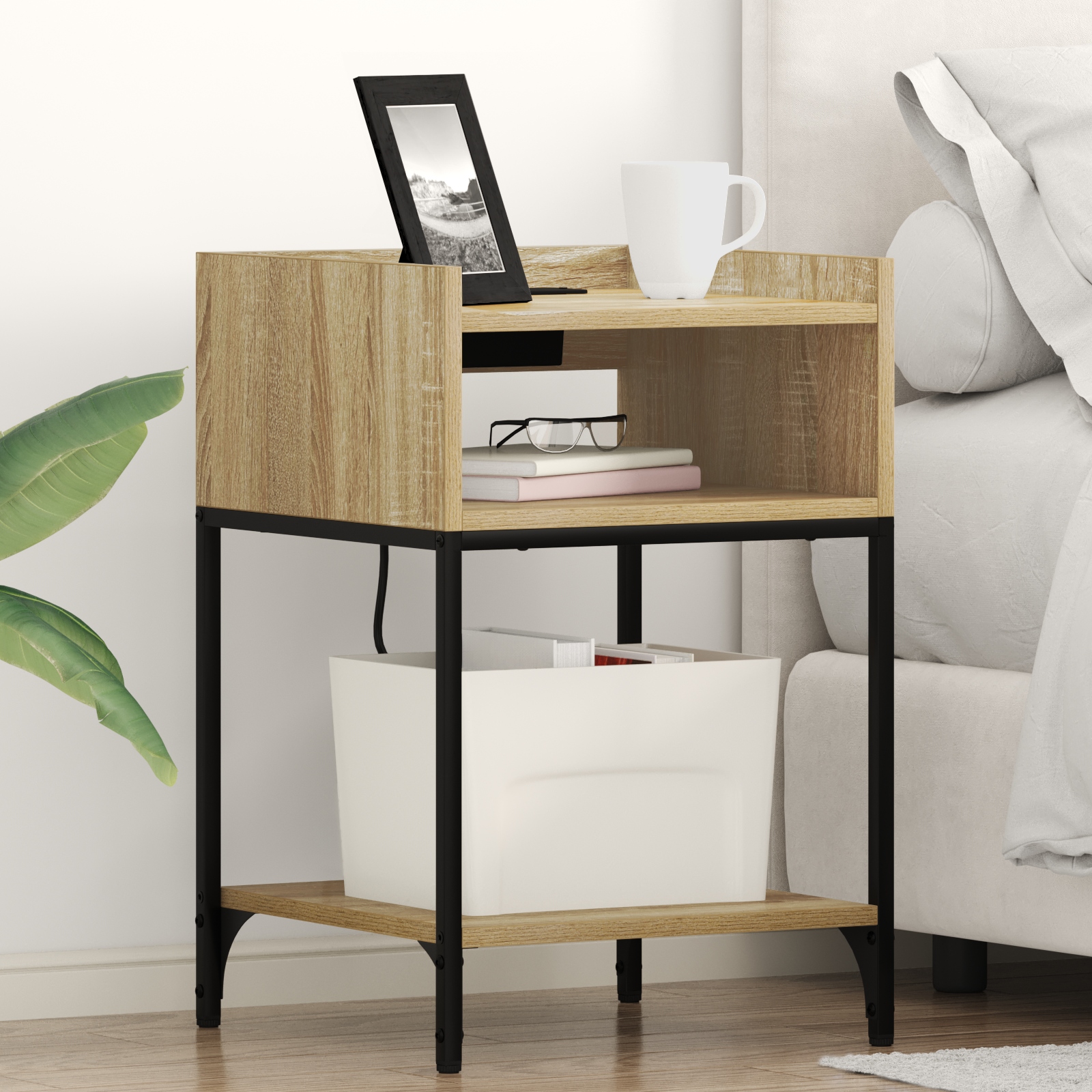 Nachttische 2 pcs Sonoma Eiche 40 x 40 x 61 cm Holzwerkstoff