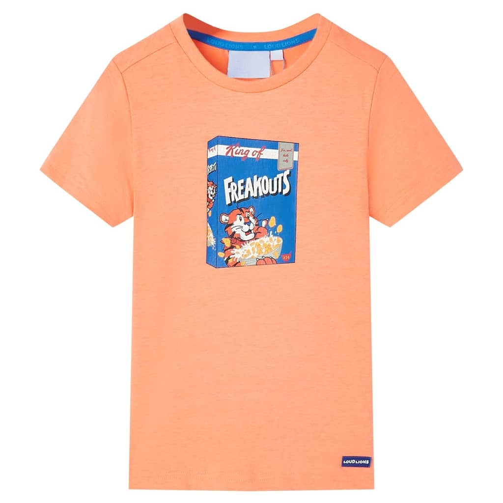 Kinder-Kurzarmshirt Neonorange 104
