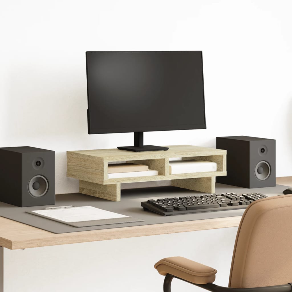 Monitorständer Sonoma-Eiche 50x27x15 cm Holzwerkstoff Monitorständer Sonoma-Eiche 50x27x15 cm Holzwerkstoff