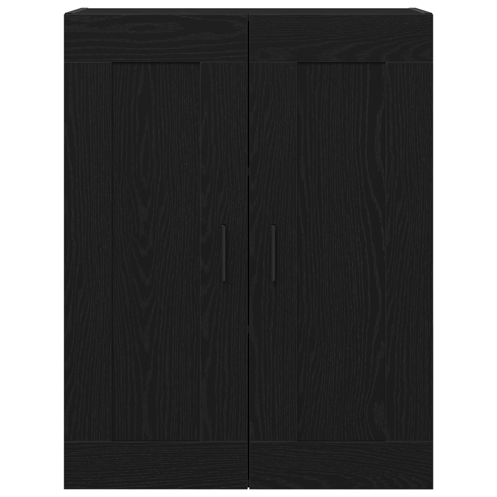 vidaXL Wandregal Schwarz Eiche 69,5x34x90 cm Holzwerkstoff