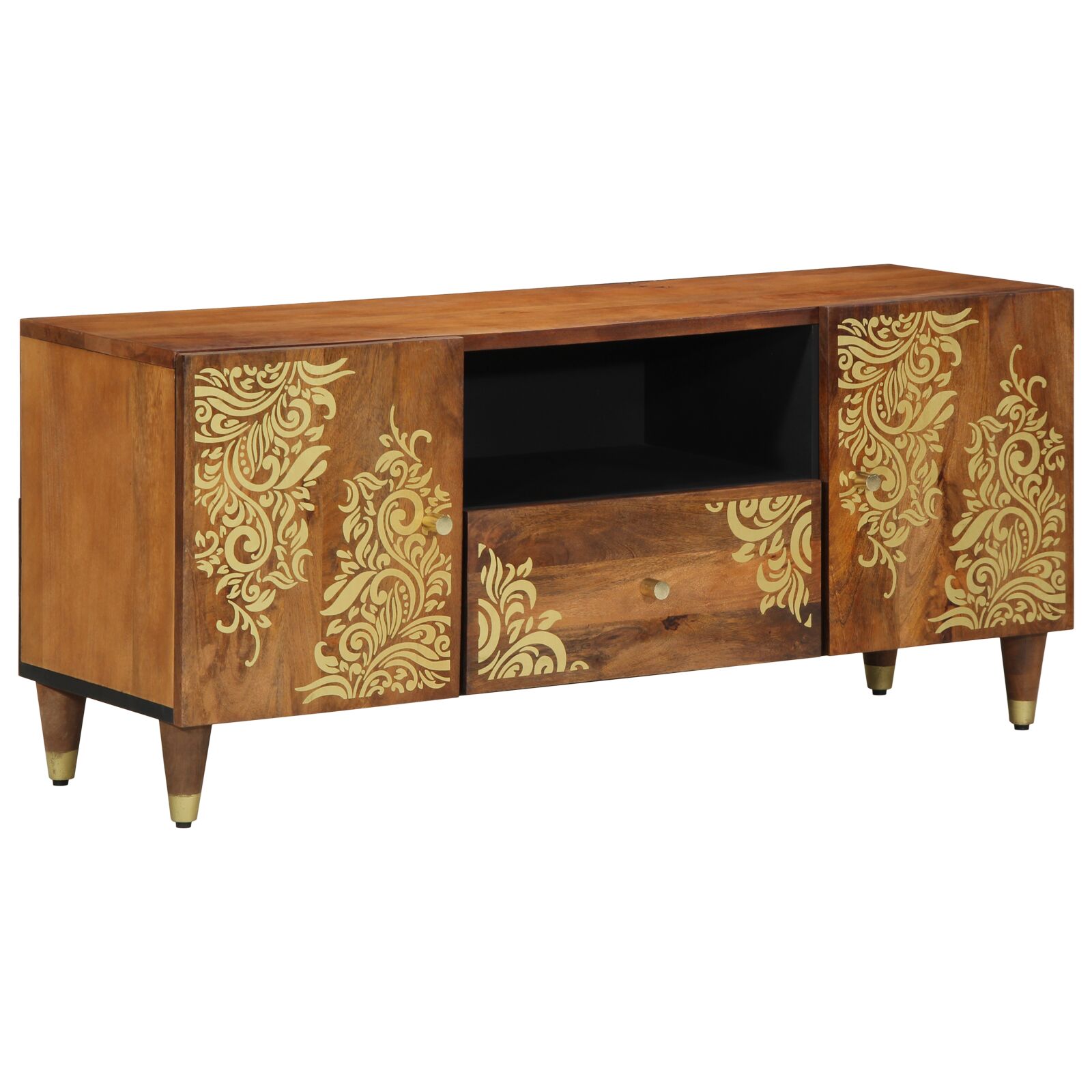 TV-Schrank 105x33x46 cm Massivholz Mango