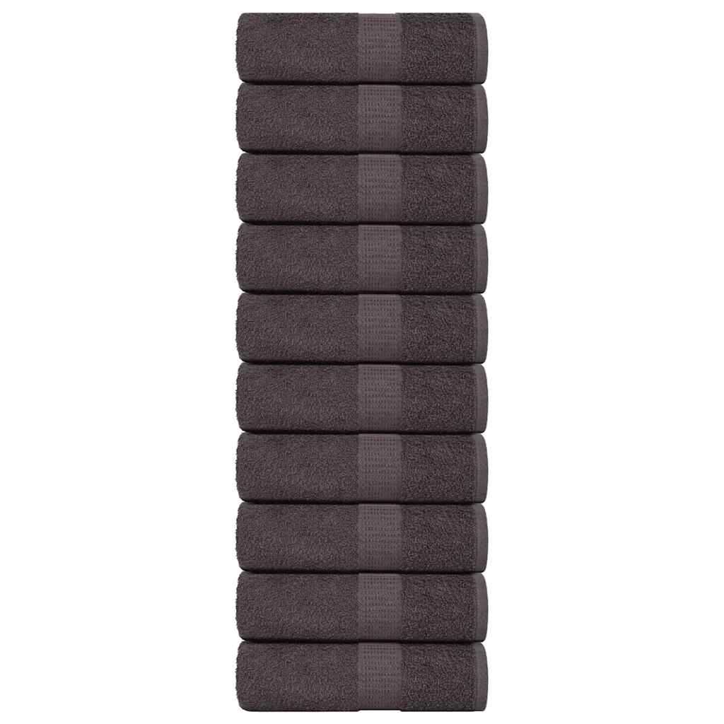 Seiftücher 10 Stk. Anthrazit 30x30 cm 360 g/m² 100% Baumwolle