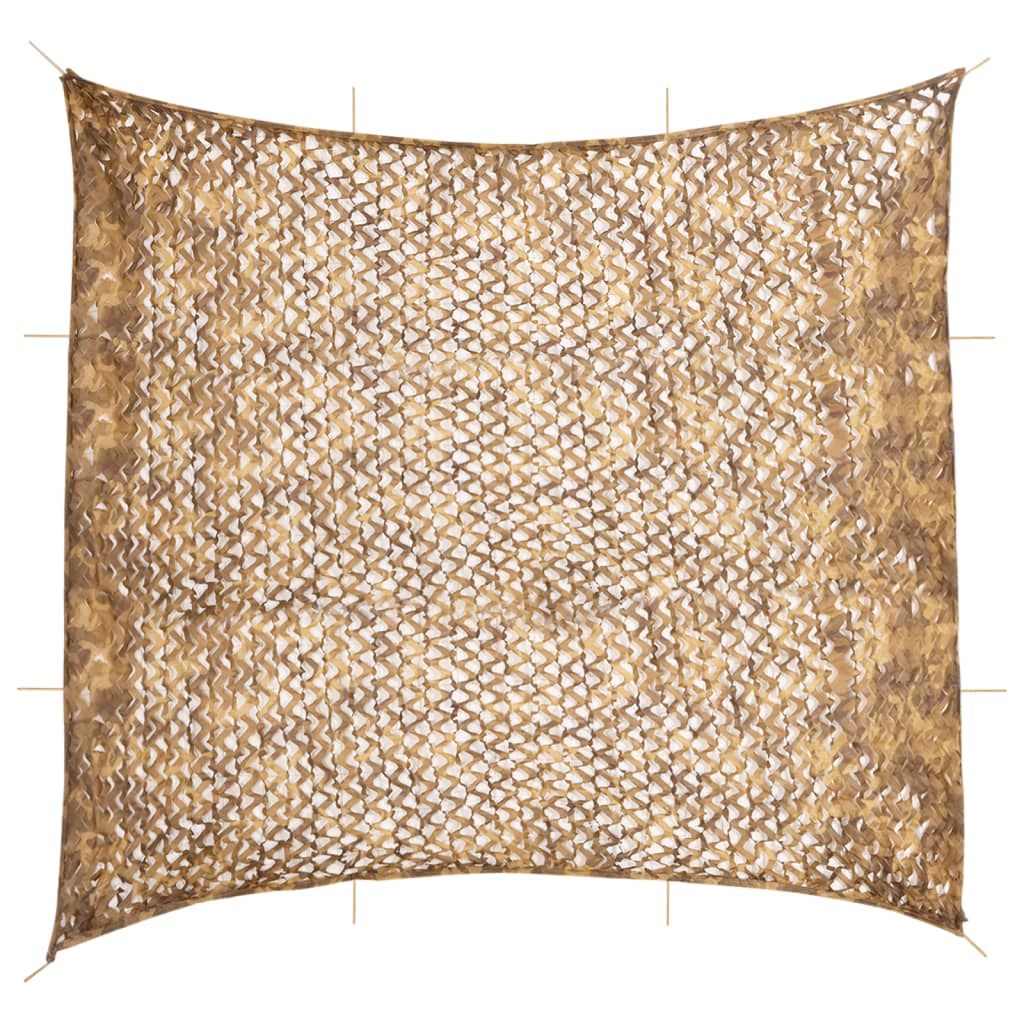 vidaXL Tarnnetz mit Aufbewahrungstasche 614x581 cm Sandfarbe