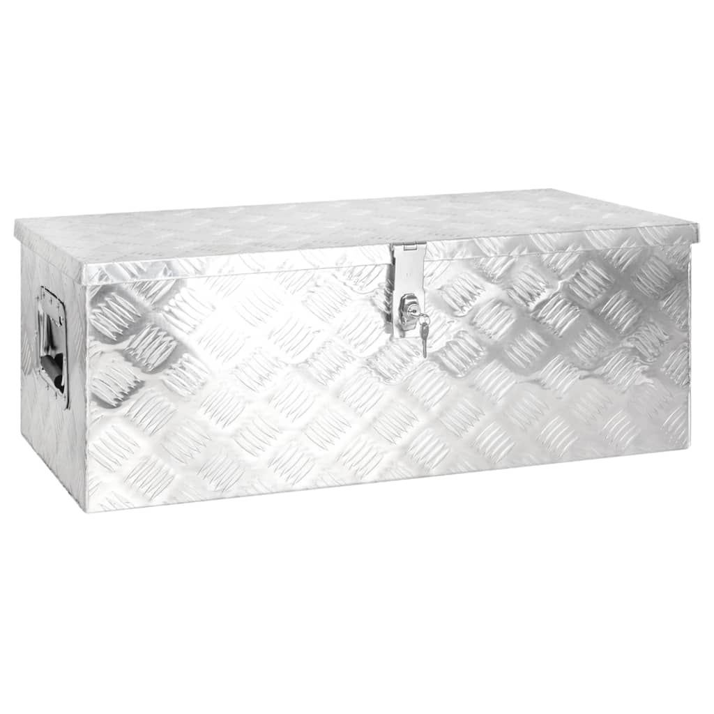 Aufbewahrungsbox Silbern 80x39x30 cm Aluminium