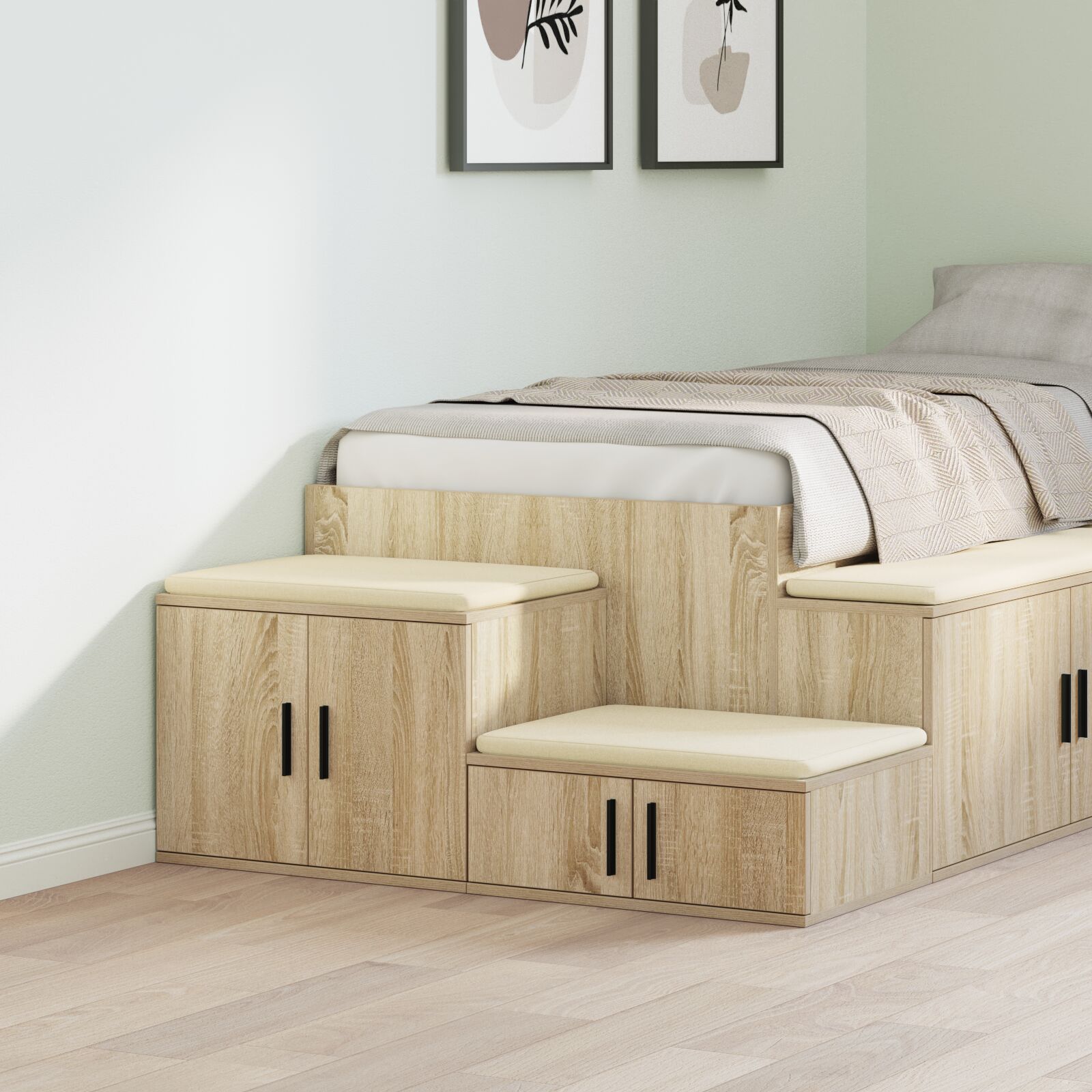 vidaXL Stauraum-Schrank aus Sonoma-Eiche 118x41x40 cm aus Holzwerkstoff