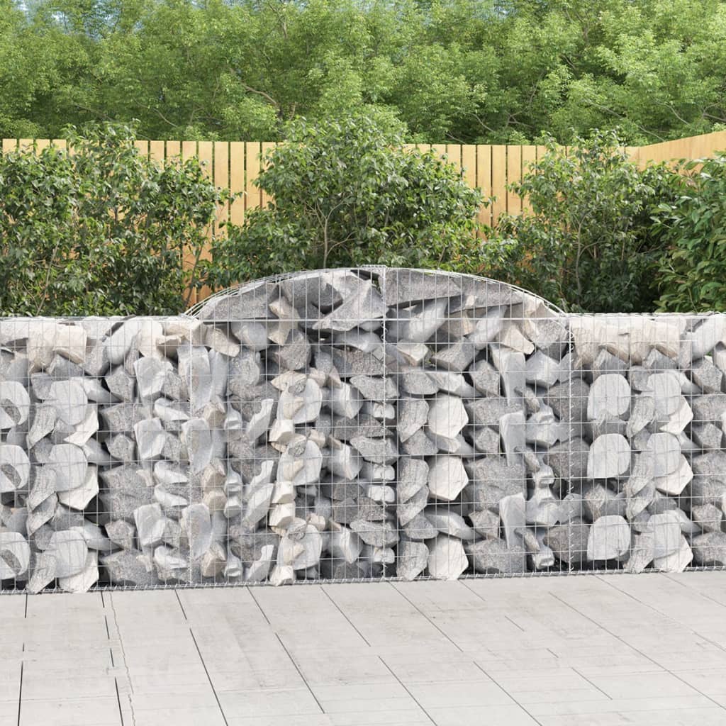 Gabionen mit Hochbogen 5 Stk. 300x50x100/120cm Verzinktes Eisen Gabionen mit Hochbogen 5 Stk. 300x50x100/120cm Verzinktes Eisen