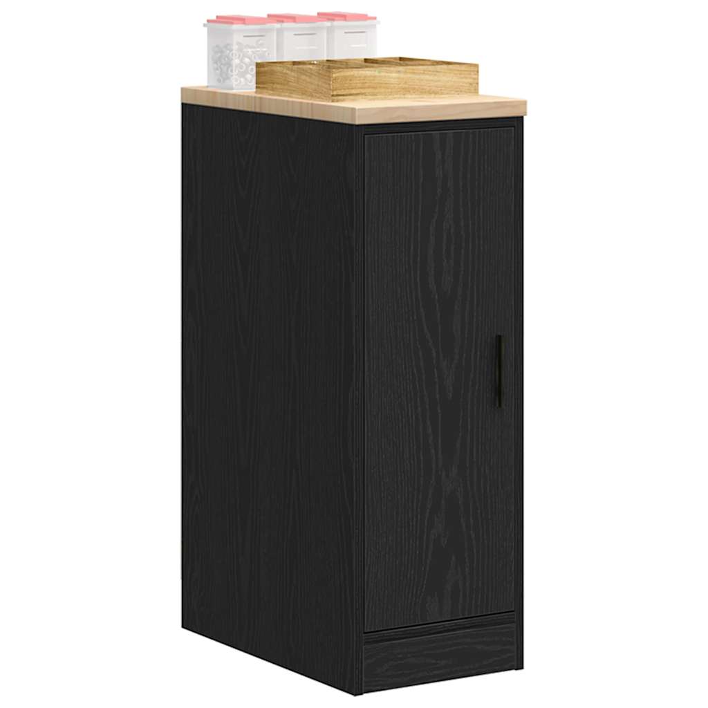 Garagen-Aufbewahrungsschrank Schwarz Massivholz Kiefer Garagen-Aufbewahrungsschrank Schwarz Massivholz Kiefer