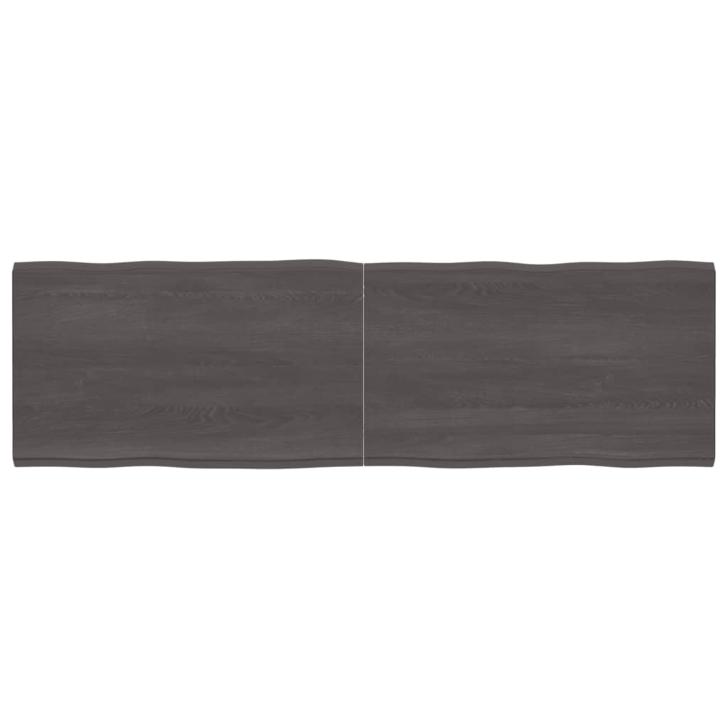 Tischplatte 200x60x(2-6) cm Massivholz Behandelt Baumkante