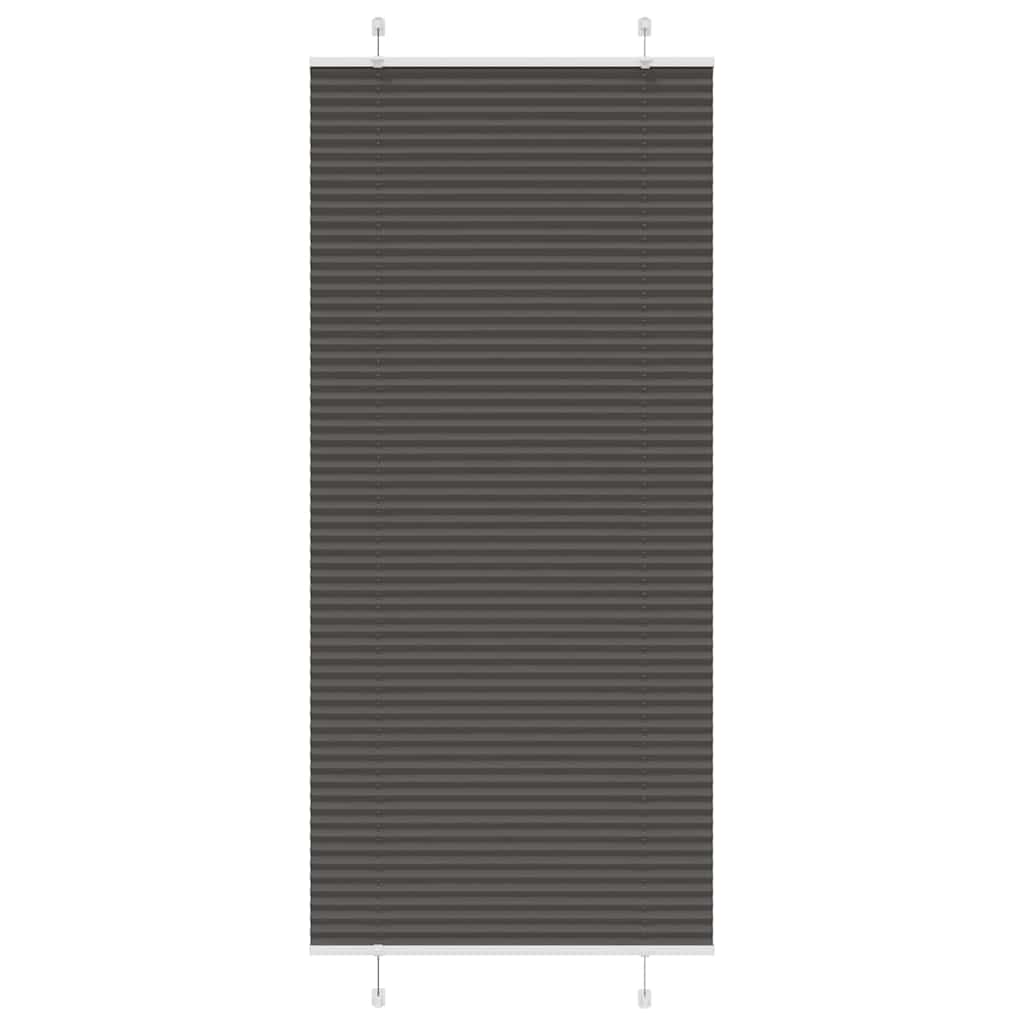 Plissee Schwarz 85x200 cm Stoffbreite 84,4 cm Polyester