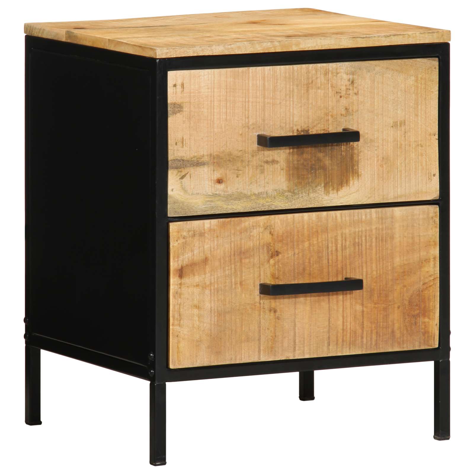Nachtschrank 40x35x50 cm Massivholz Grobe Mango