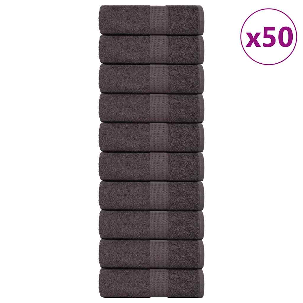 Seiftücher 50 Stk. Anthrazit 30x30 cm 360 g/m² 100% Baumwolle