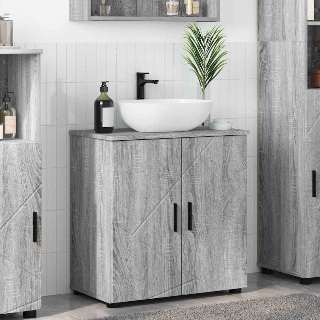 Badezimmer Schrank Grau Sonoma 61 x 35 x 64 cm Holzwerkstoff