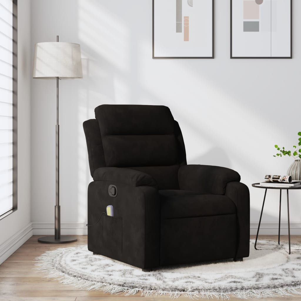 Massage-Relaxsessel, schwarzer Samt