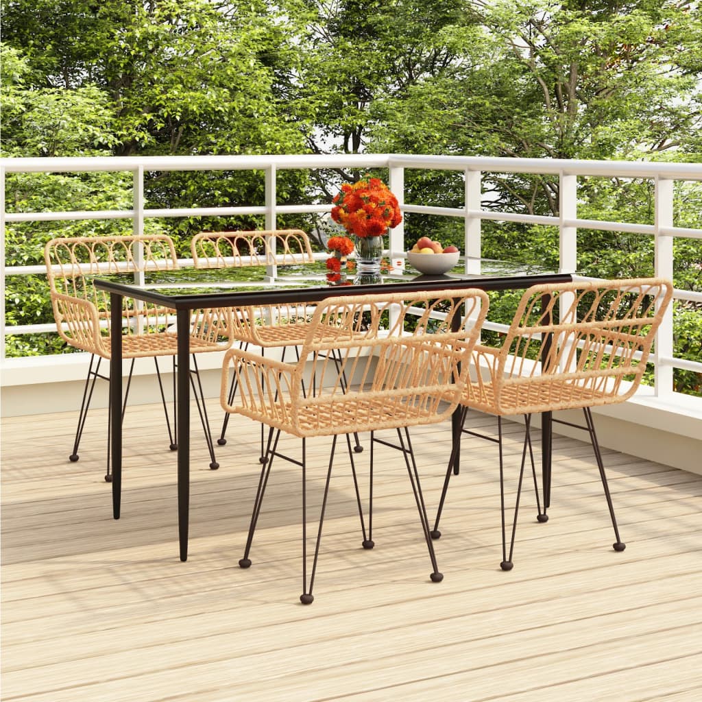 5-tlg. Garten-Essgruppe Poly Rattan 5-tlg. Garten-Essgruppe Poly Rattan