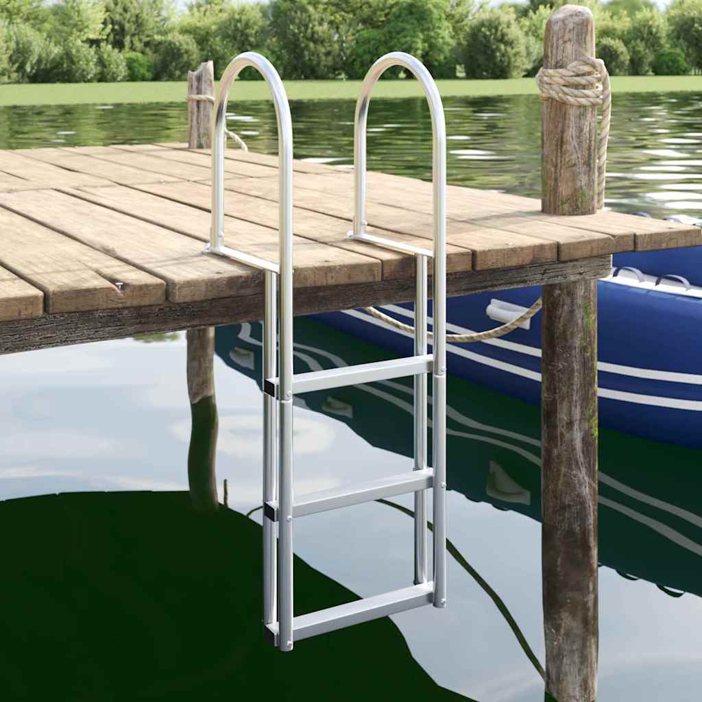 Dockleiter Silber 45 x 11.5 x 134 cm Aluminium