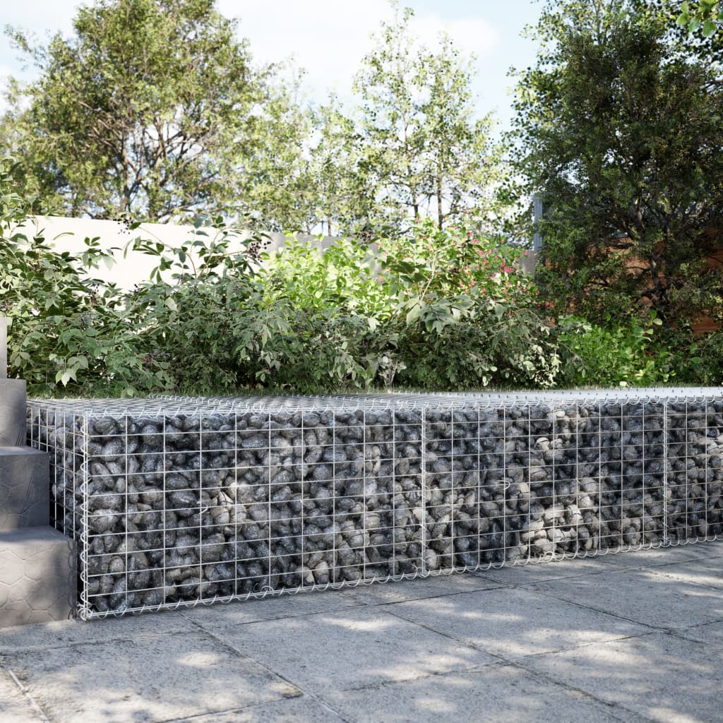 Gabione mit Deckel 200x100x50 cm Verzinktes Eisen Gabione mit Deckel 200x100x50 cm Verzinktes Eisen