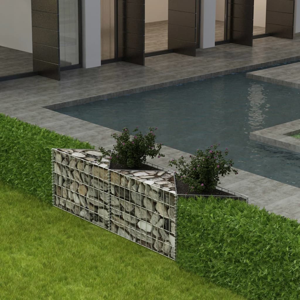 Gabionenkorb Pflanzkasten Gemüse-Hochbeet Stahl 120×30×50 cm Gabionenkorb Pflanzkasten Gemüse-Hochbeet Stahl 120×30×50 cm