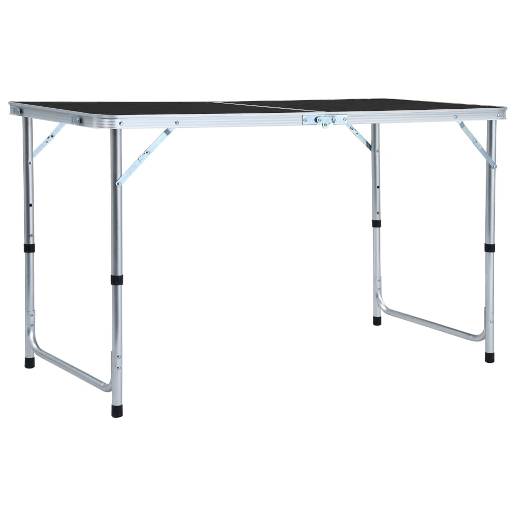 Klappbarer Campingtisch Grau Aluminium 120 x 60 cm