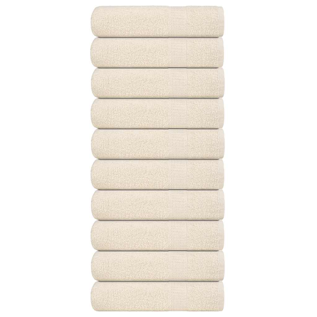 Duschtücher 10 Stk. Creme 70x140 cm 360 g/m² 100% Baumwolle