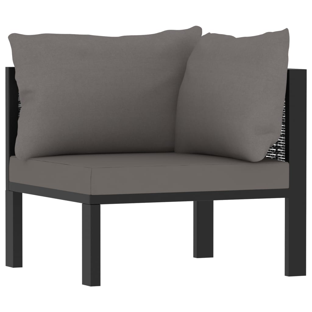 Sofa-Eckelement mit Linker Armlehne Poly Rattan Anthrazit Sofa-Eckelement mit Linker Armlehne Poly Rattan Anthrazit