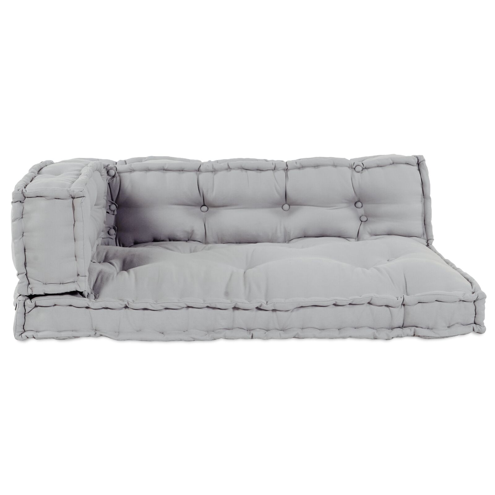 vidaXL Palettensofa-Kissen mit Arm- und Rückenstütze in Grau