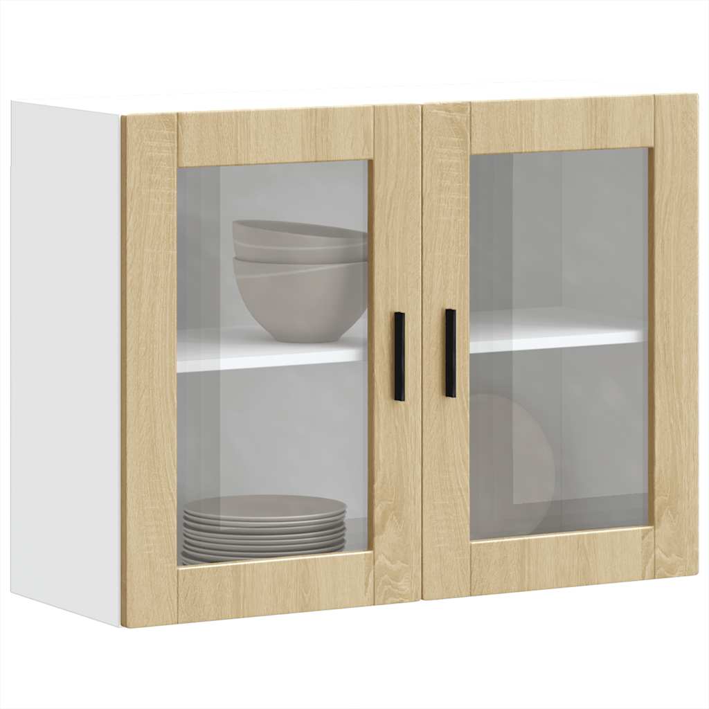 Küchen-Hängeschrank mit Glastür Porto Sonoma-Eiche