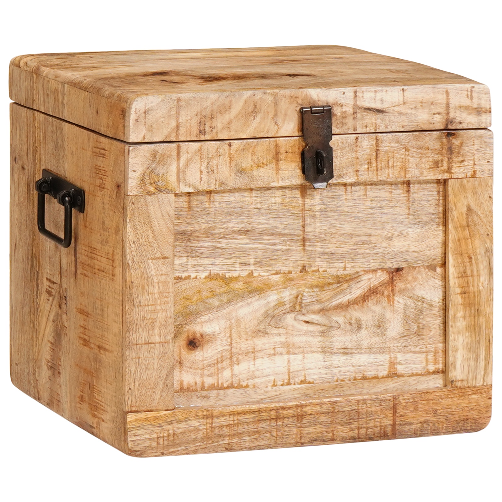 Aufbewahrungsbox 70 x 35 x 40 cm massives Mangoholz