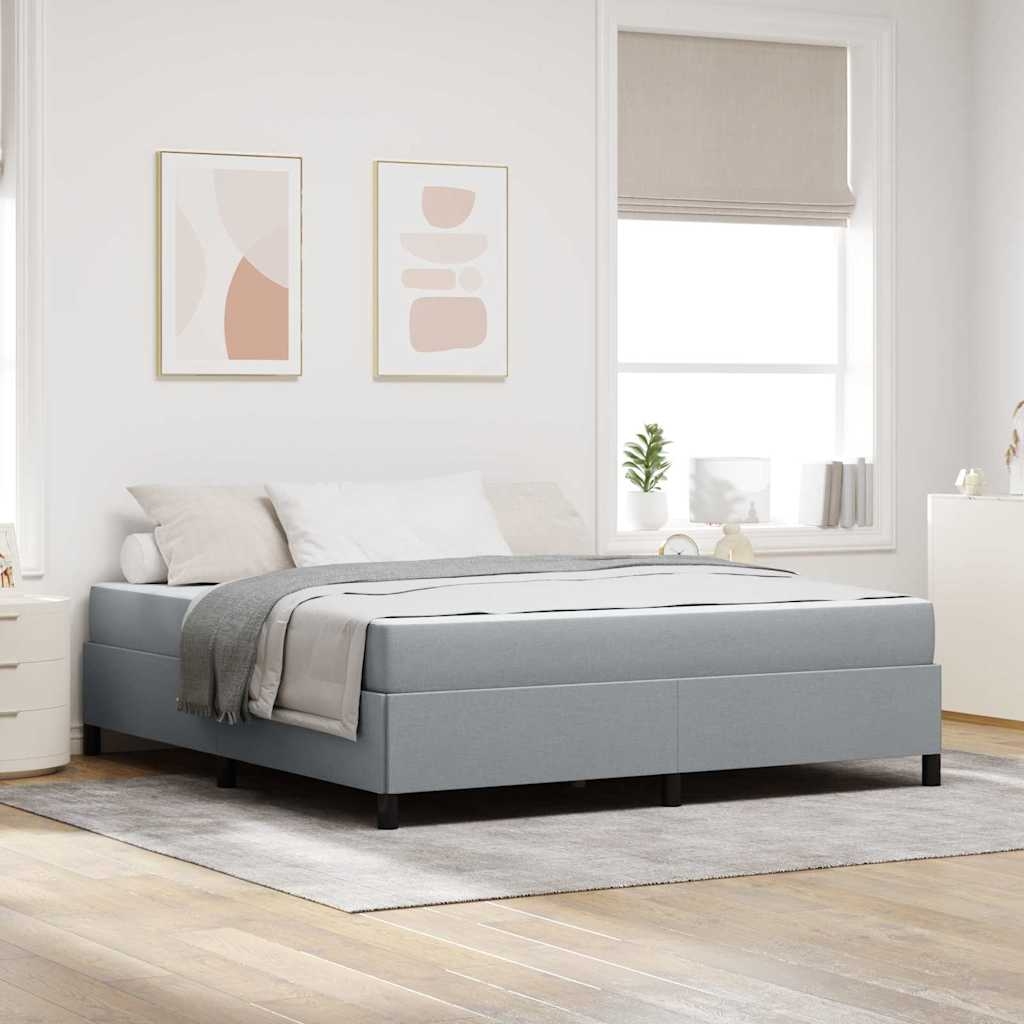 Boxspringbett Hellgrau, Schwarz 180 x 200 cm