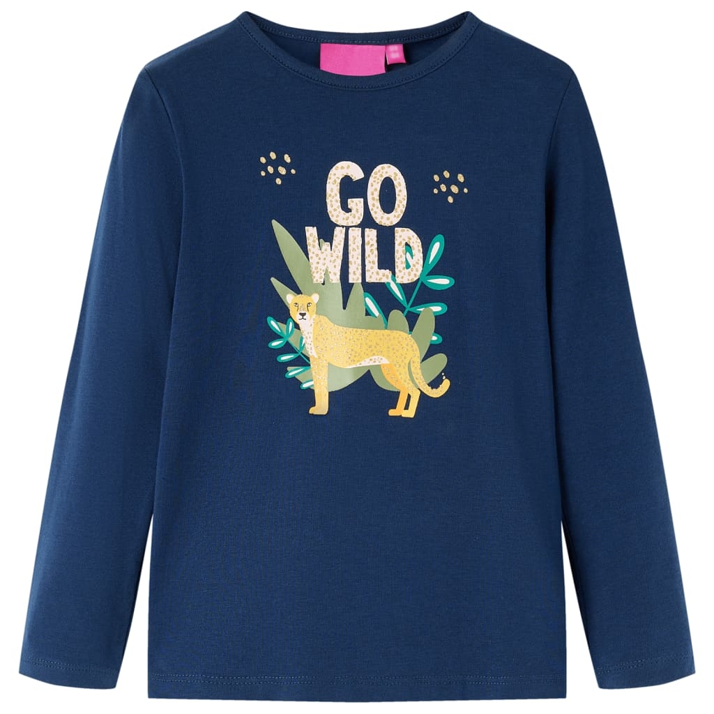 Kinder-Langarmshirt Marineblau 128 Kinder-Langarmshirt Marineblau 128