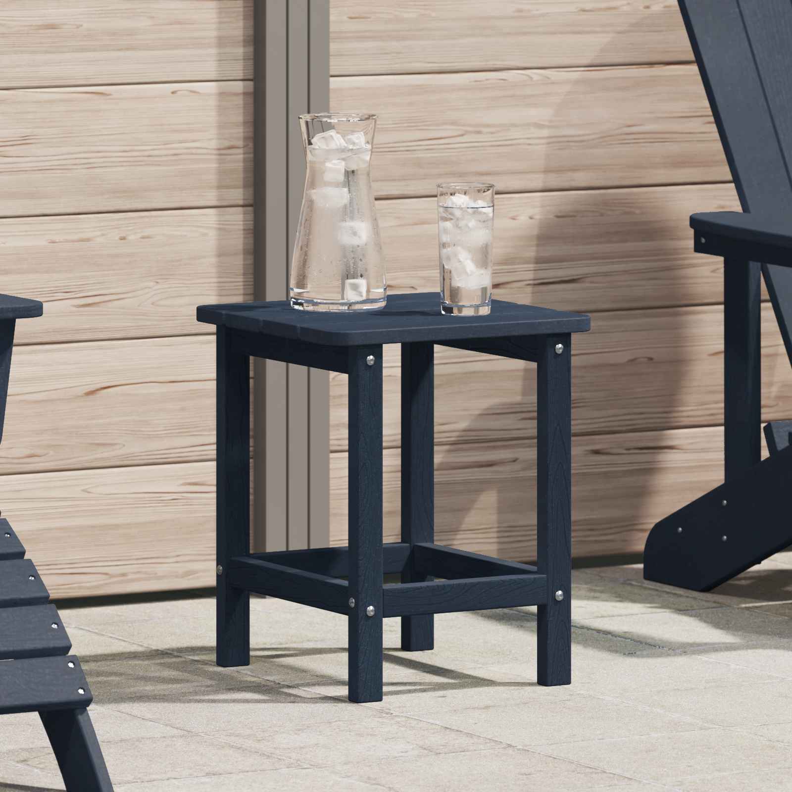 Adirondack Beistelltisch Marineblau 38x38x46 cm HDPE