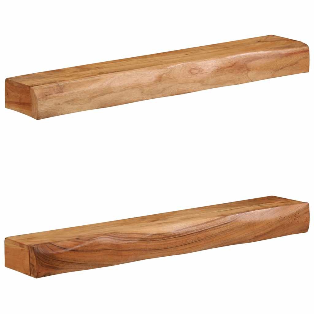 Wandregale 2 Stk. 80x17x8 cm Massivholz Akazie