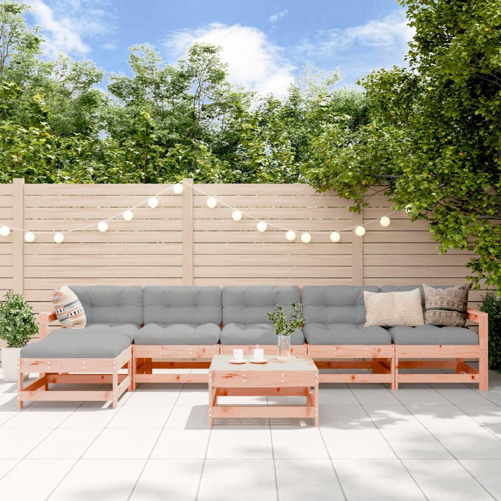 7-tlg. Garten-Lounge-Set mit Kissen Massivholz Douglasie 7-tlg. Garten-Lounge-Set mit Kissen Massivholz Douglasie