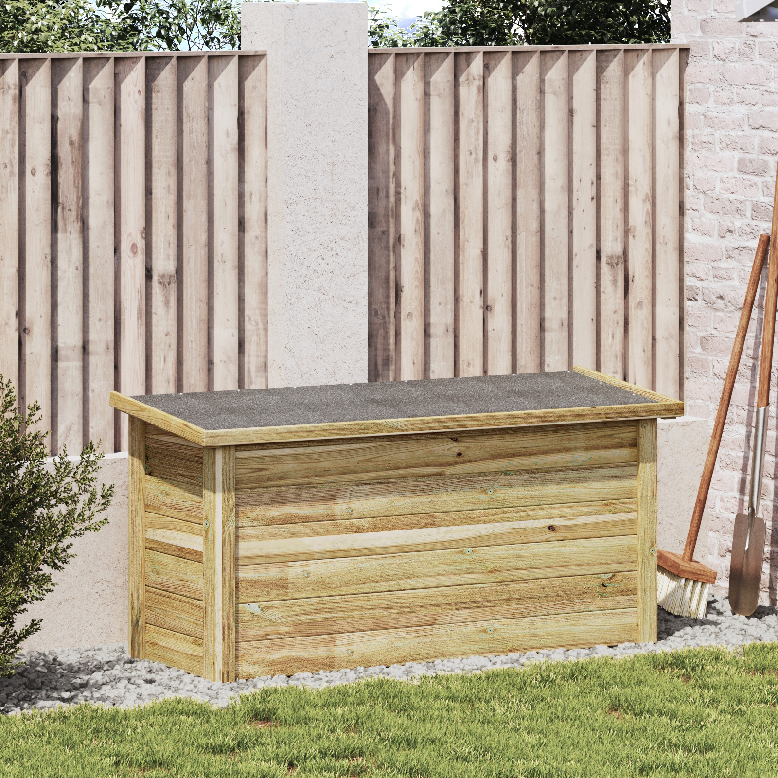 Aufbewahrungsbox 44x119x57 cm imprägniertes Kiefernholz