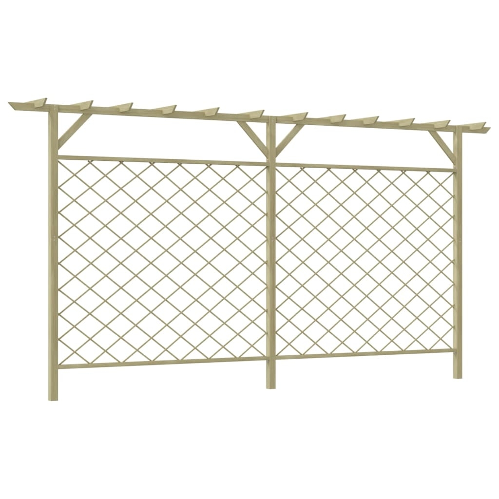 Garten-Gitterzaun mit Pergola-Oberteil Holz Garten-Gitterzaun mit Pergola-Oberteil Holz