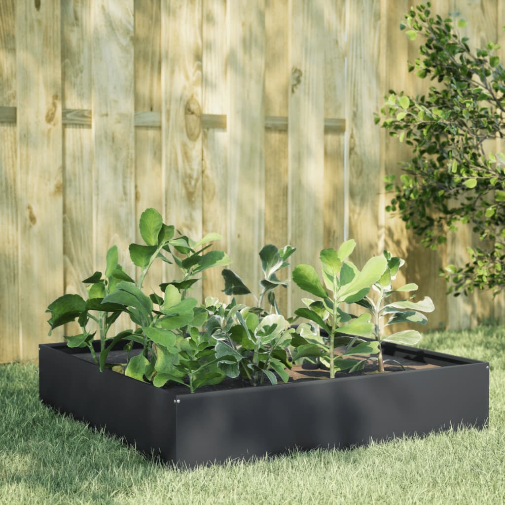 Hochbeet Anthrazit 100x100x33,5 cm Stahl Hochbeet Anthrazit 100x100x33,5 cm Stahl