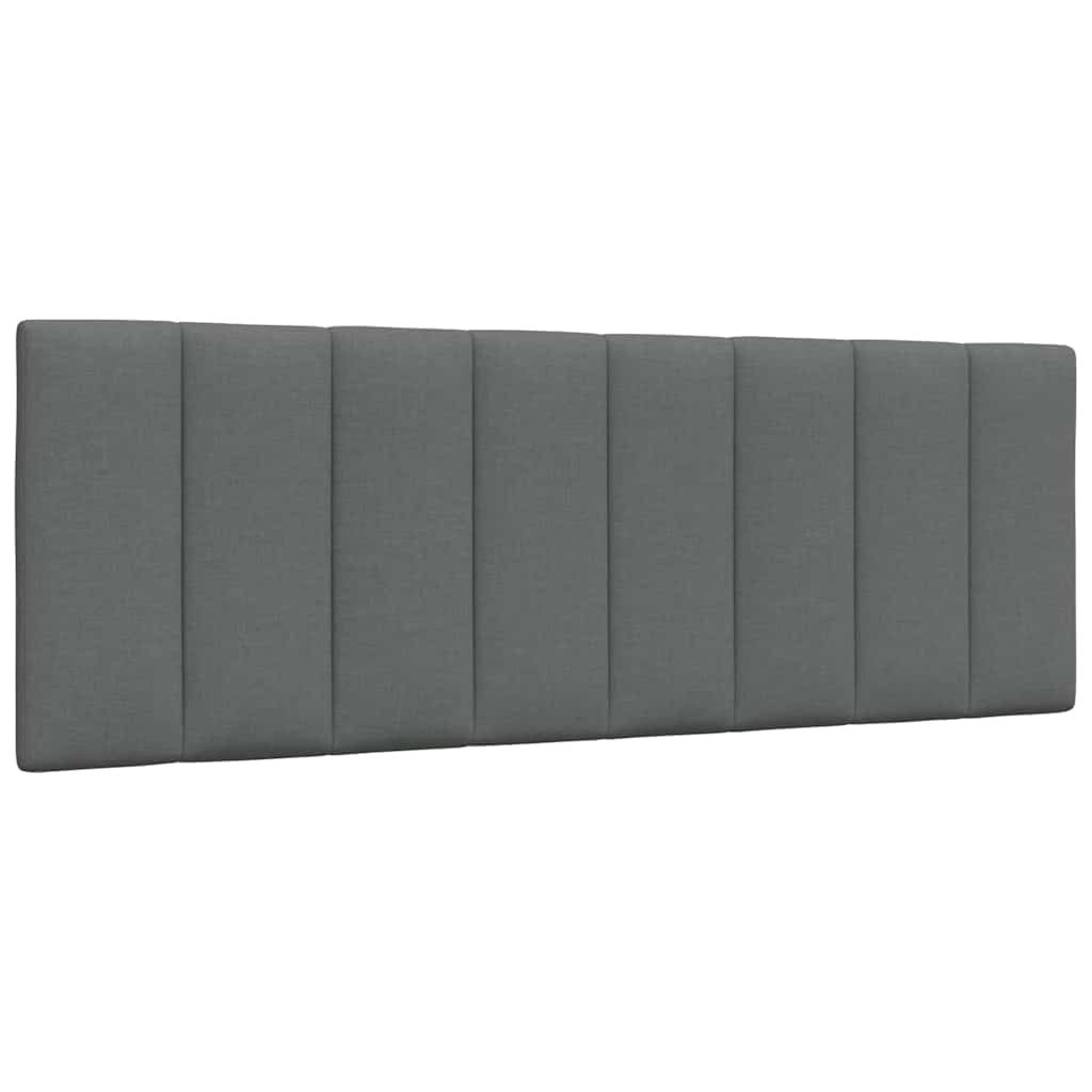 Kopfteil-Kissen "Hanko" Dunkelgrau 140 cm Stoff